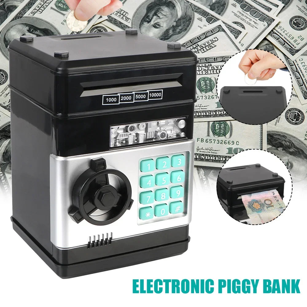 Electronic Mini Safe Piggy Bank with Password Lock – Savings Box for Children