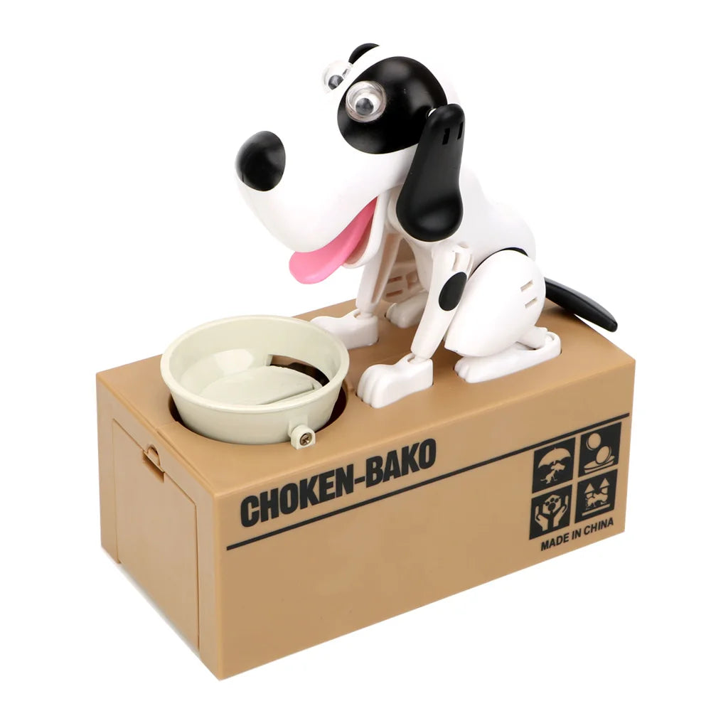 Tirelire Électronique en Forme de Chien Robot pour Enfants – Apprentissage Amusant de l'Épargne et Habitudes Financières