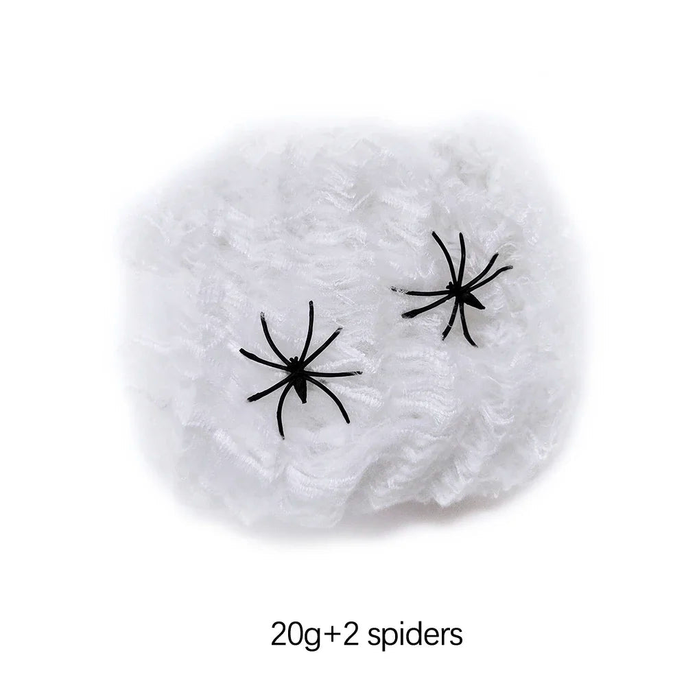 Halloween Spider Web with Spiders - Scary Indoor/Outdoor Decor