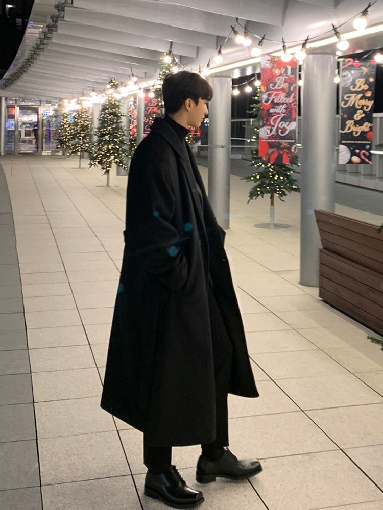 Trench Coat Men’s Wool Loose Fit for Winter - Elegant and Versatile