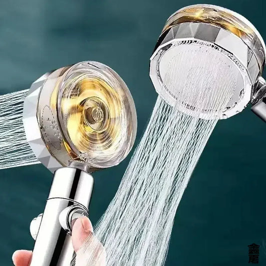 Turbo Shower Head | 360 Rotating, Water Saving