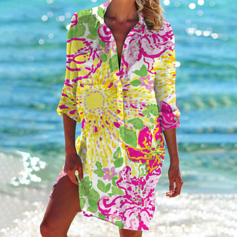 Variant image for Robe Chemise Longue Femme Classique en Coton Léger – Élégante et Confortable pour les Journées Chaudes-65