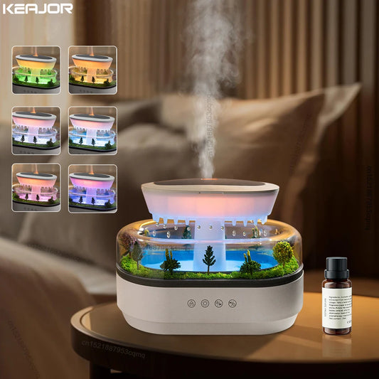 Ultrasonic Aroma Humidifier with Colorful Light and White Noise – 250ML Essential Oil Diffuser