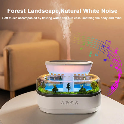 Ultrasonic Aroma Humidifier with Colorful Light and White Noise – 250ML Essential Oil Diffuser