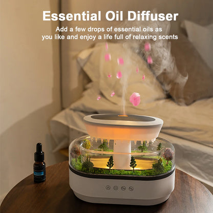 Ultrasonic Aroma Humidifier with Colorful Light and White Noise – 250ML Essential Oil Diffuser