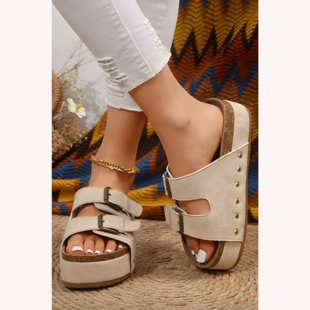 Sandales Femme Noires Taille 38 Suédine à Boucles Réglables