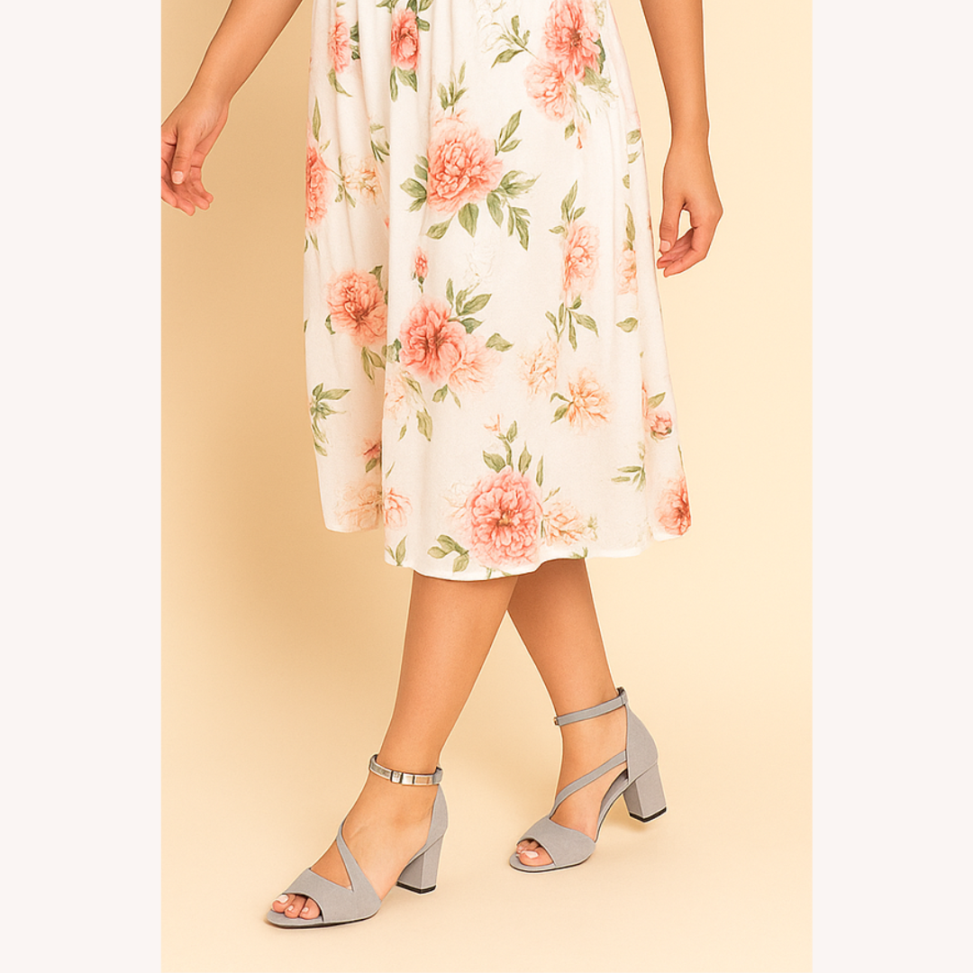 Women's Sandals Black Block Heels Size 38 Elegant Suede-like