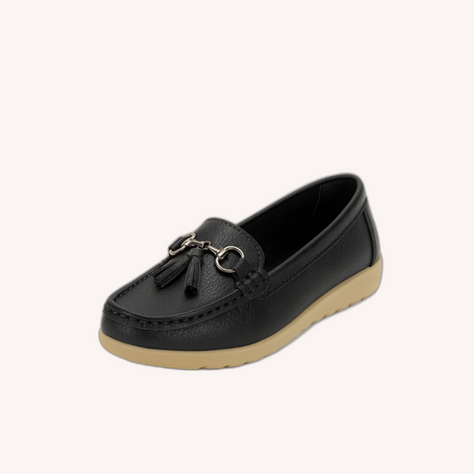 Men's Black Moccasins Size 42 Soft Comfortable Leather