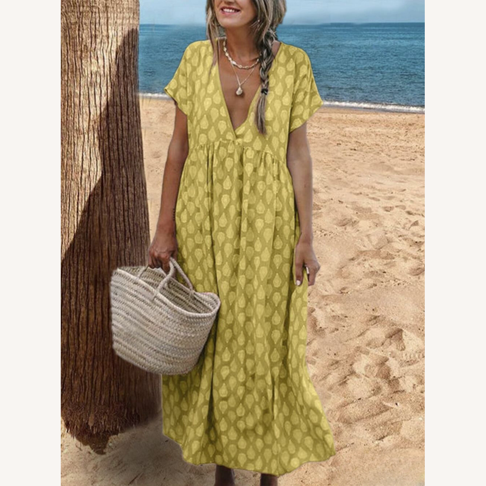Robe Longue Femme à Fleurs Élégante – Robe de Soirée Chic et Confortable pour Toutes Occasions