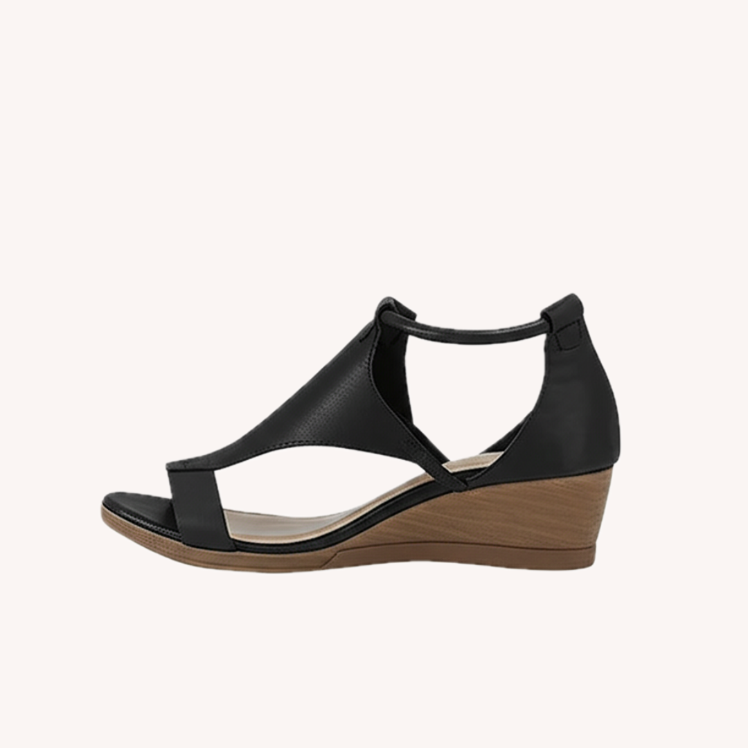 Sandales Femme Beige Taille 38 Cuir Synthétique à Talon Compensé
