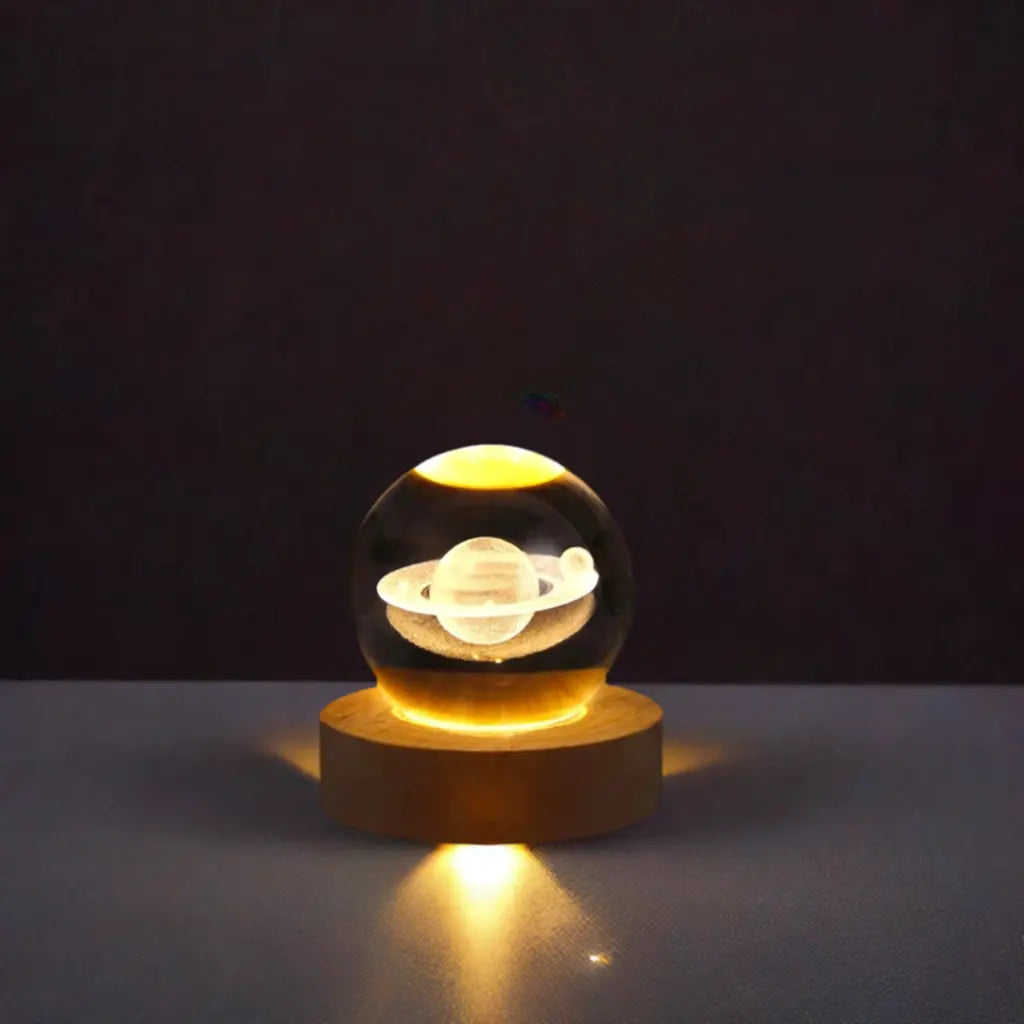 Veilleuse Bébé Personnalisée en Cristal Lumineux avec Alimentation USB – Lampe de Nuit Multicolore pour Enfants et Adultes