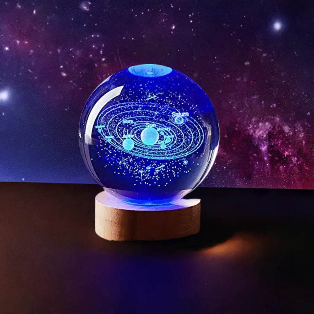 Veilleuse Bébé Personnalisée en Cristal Lumineux avec Alimentation USB – Lampe de Nuit Multicolore pour Enfants et Adultes