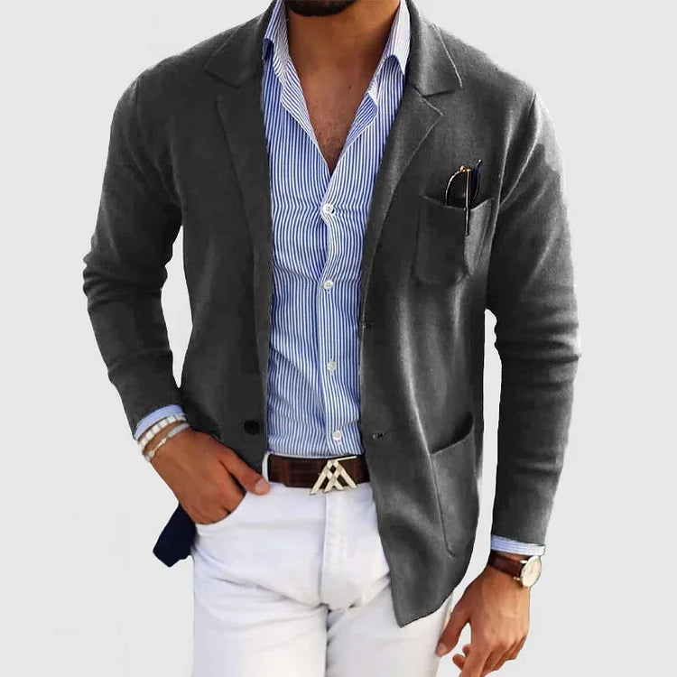 Veste Blazer Élégante pour Hommes – Coupe Ajustée en Tissu Haut de Gamme pour Occasions Formelles