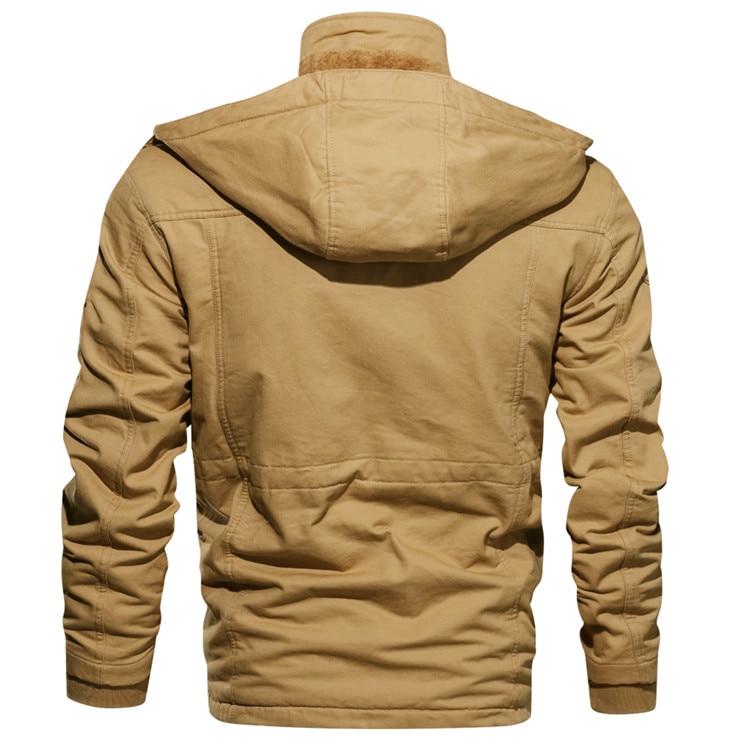 Men's Cotton Windbreaker Jacket with Fleece Lining – Ideal for Winter