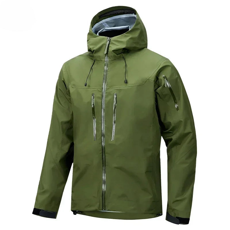 Veste Imperméable Softshell pour Homme avec Capuche Amovible – Idéale pour le Camping