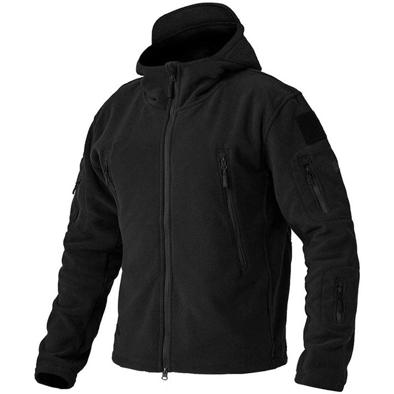 Insulating Fleece Jacket with Hood for Men – Hiking and Outdoor Activities