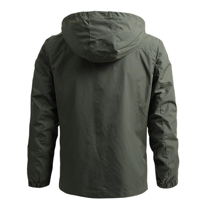 Waterproof Tactical Jacket for Men with Hood - Lightweight and Functional