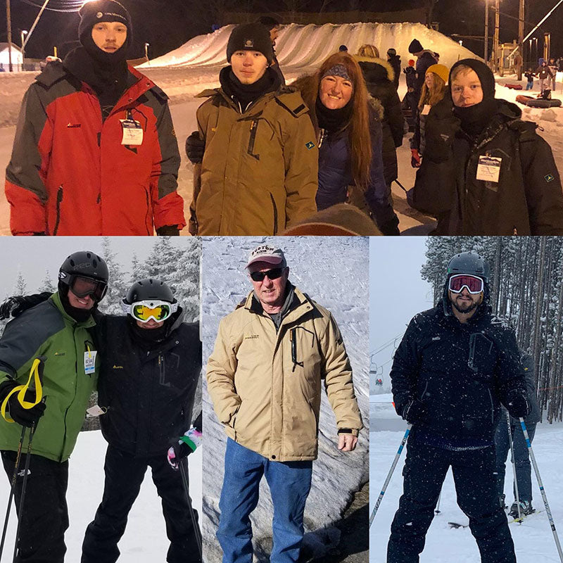 Men's Winter Windbreaker Jacket with Faux Fur Lining and Removable Hood