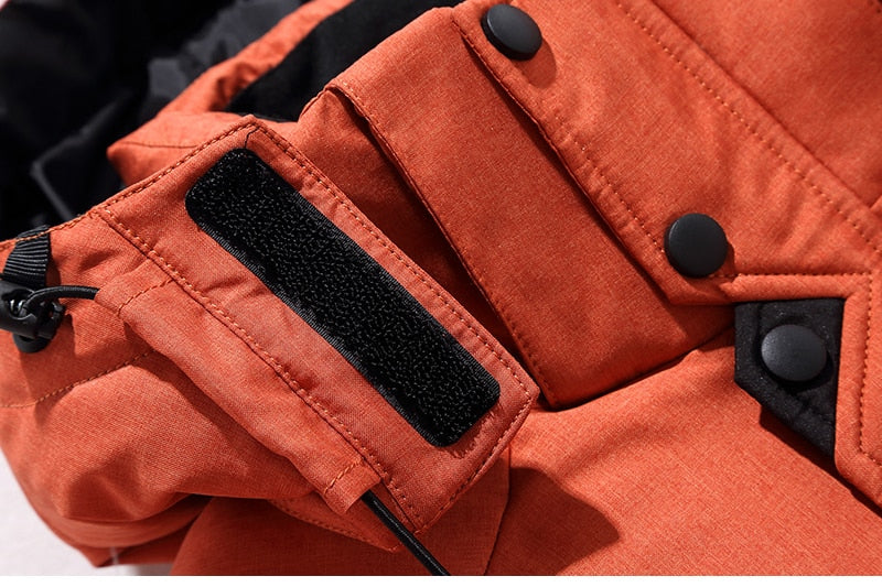 Vented Quilted Winter Jacket for Men with Removable Hood