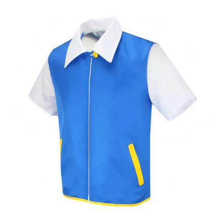Ash Ketchum Cosplay Jacket for Children – 2025 Halloween Vest in Polyester