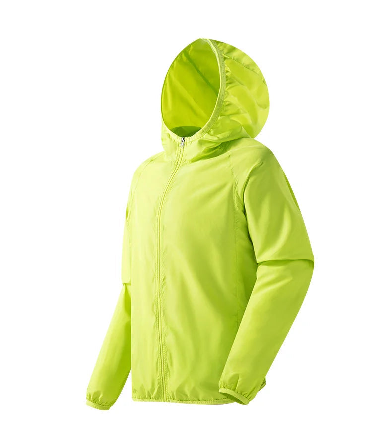 Veste de Randonnée Imperméable Homme avec Capuche, Séchage Rapide, Respirante et Compacte - Polyester