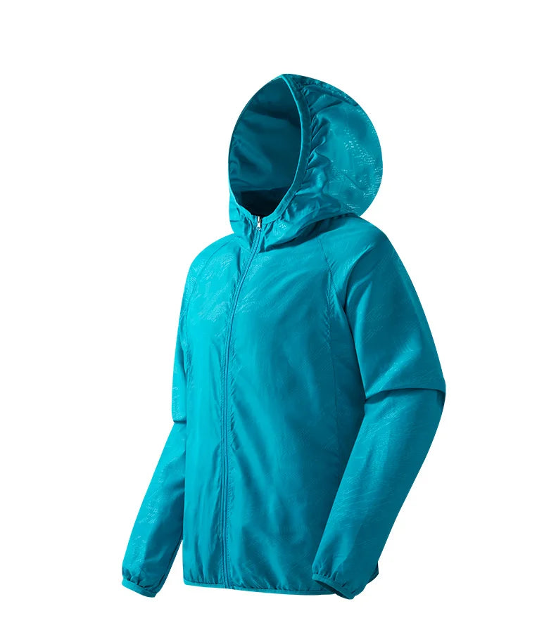 Veste de Randonnée Imperméable Homme avec Capuche, Séchage Rapide, Respirante et Compacte - Polyester