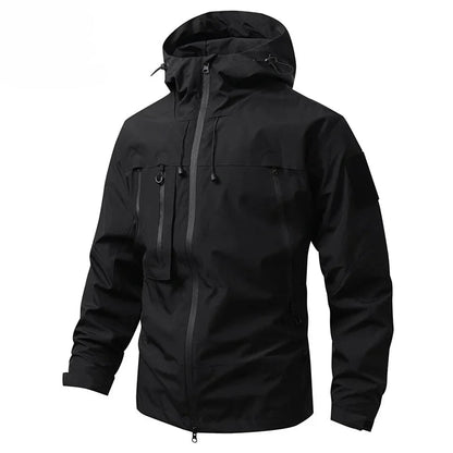 Waterproof Hiking Jacket for Men with Hood – Oversize Polyester