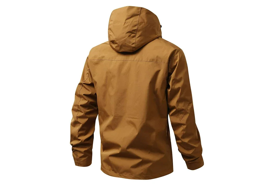 Veste de Randonnée Imperméable pour Homme avec Capuche – Polyester Oversize