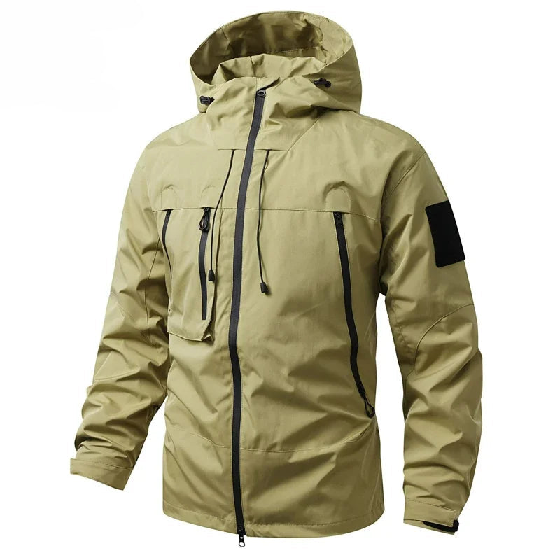 Veste de Randonnée Imperméable pour Homme avec Capuche – Polyester Oversize