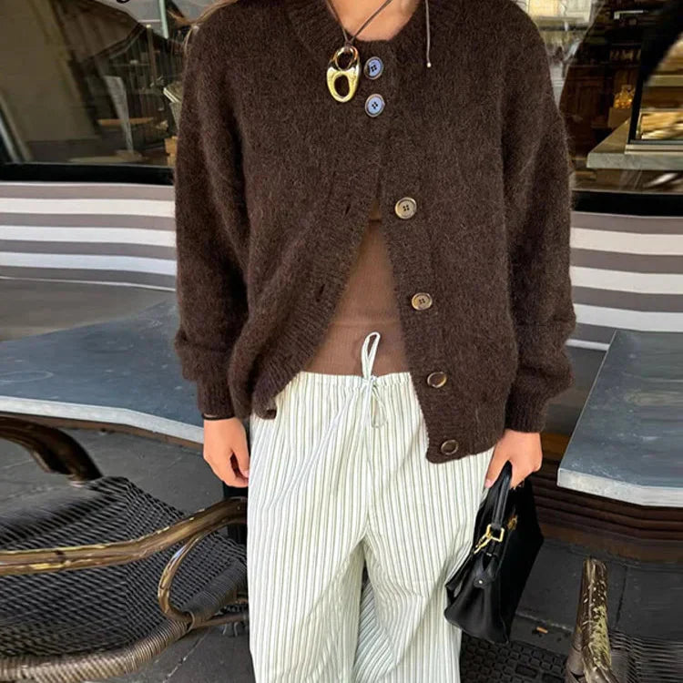 Wanda Cardigan | Waist-Length Wool-Mohair Blend