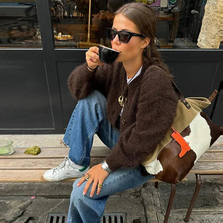 Wanda Cardigan | Waist-Length Wool-Mohair Blend