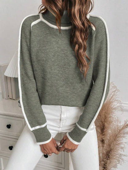 Wanda Turtleneck Sweater | Cropped Ribbed Knit