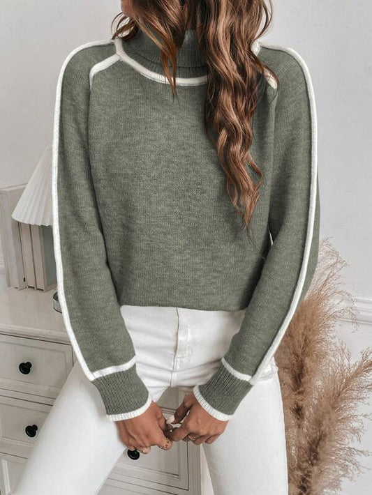 Wanda Turtleneck Sweater | Cropped Ribbed Knit
