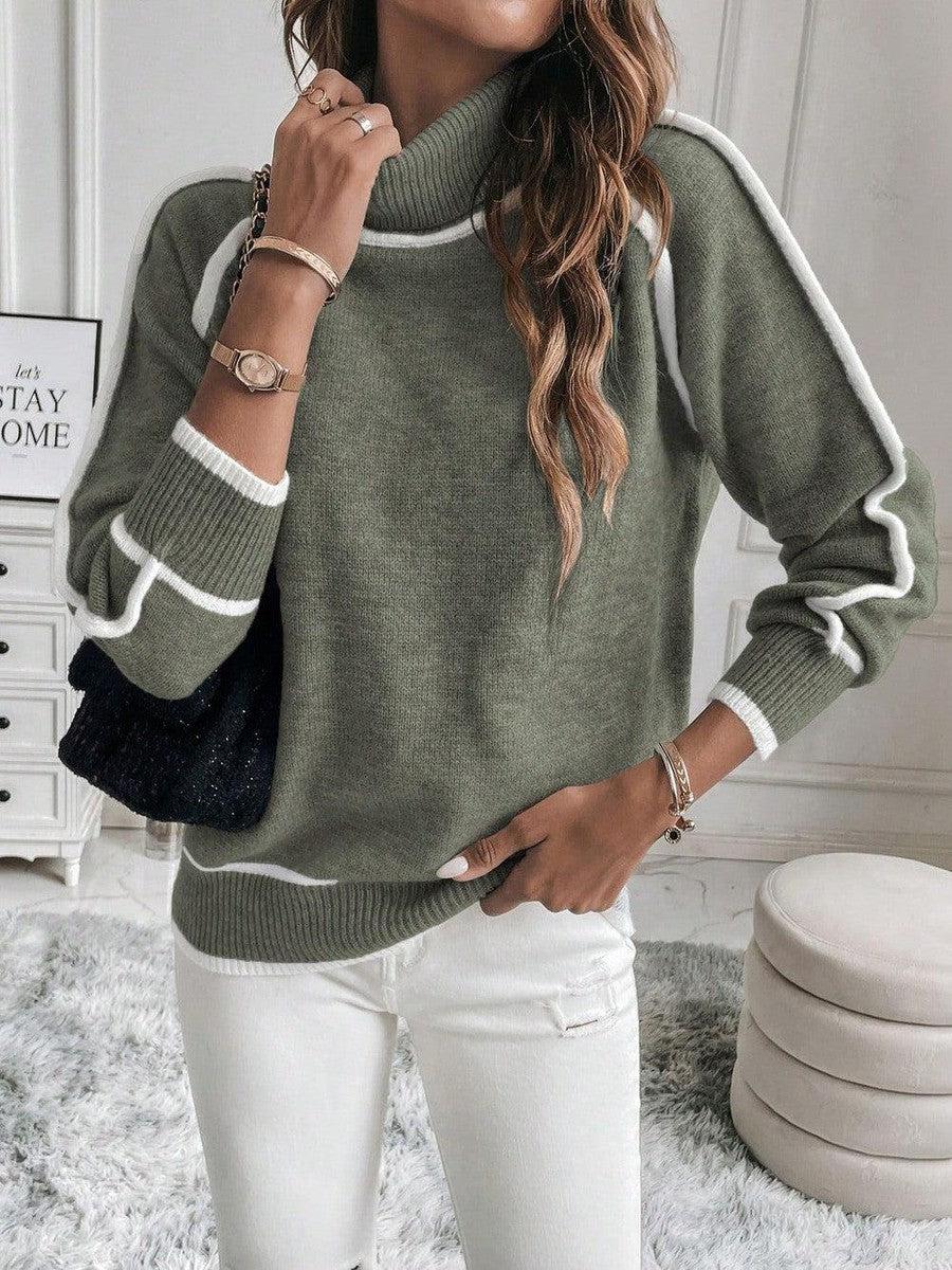 Wanda Turtleneck Sweater | Cropped Ribbed Knit