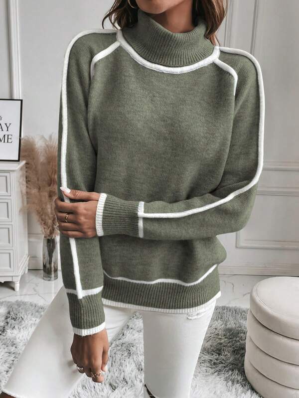 Wanda Turtleneck Sweater | Cropped Ribbed Knit