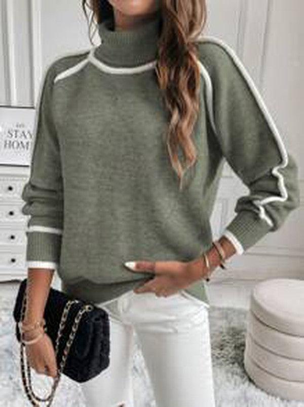 Wanda Turtleneck Sweater | Cropped Ribbed Knit