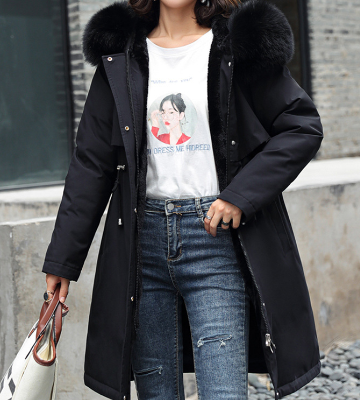 Manteau d'hiver Wanda | Fourrure synthétique, silhouette trapèze