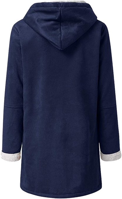 Wanda Winter Jacket | Hooded, Faux-Suede