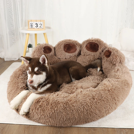 Warm Fluffy Dog Bed for Large and Small Pets – Cozy Winter Sofa Basket for Ultimate Comfort