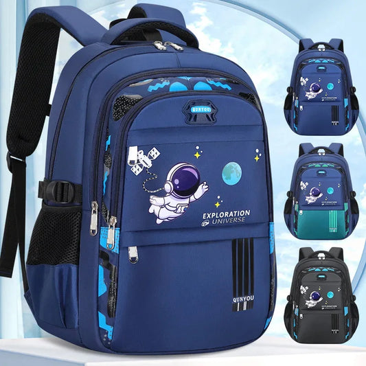 Waterproof Astronaut Kids Backpack for Boys – Primary School Book Bag