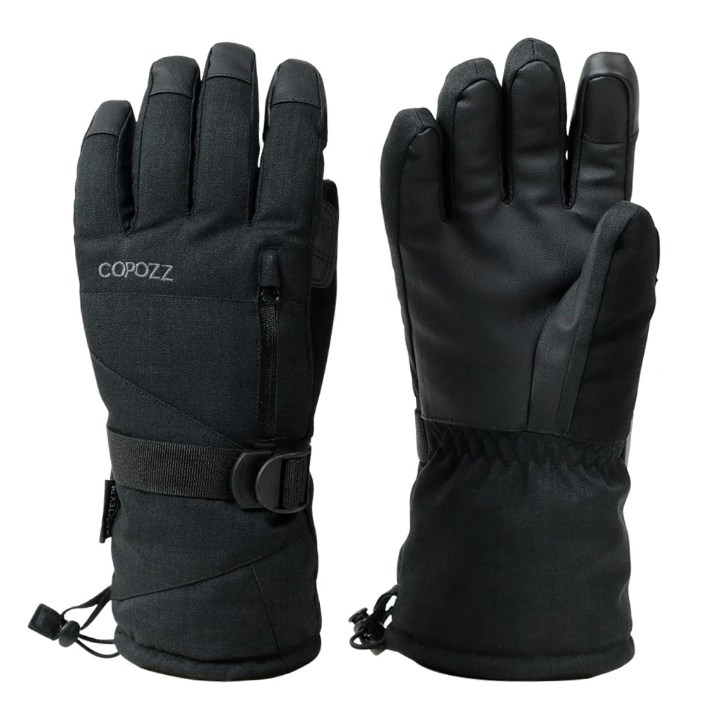 Waterproof Ski Gloves with Touchscreen Function – Thermal Snowboard Gloves for Men and Women