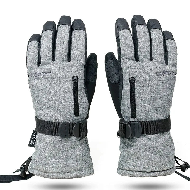 Waterproof Ski Gloves with Touchscreen Function – Thermal Snowboard Gloves for Men and Women