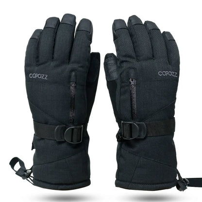 Waterproof Ski Gloves with Touchscreen Function – Thermal Snowboard Gloves for Men and Women