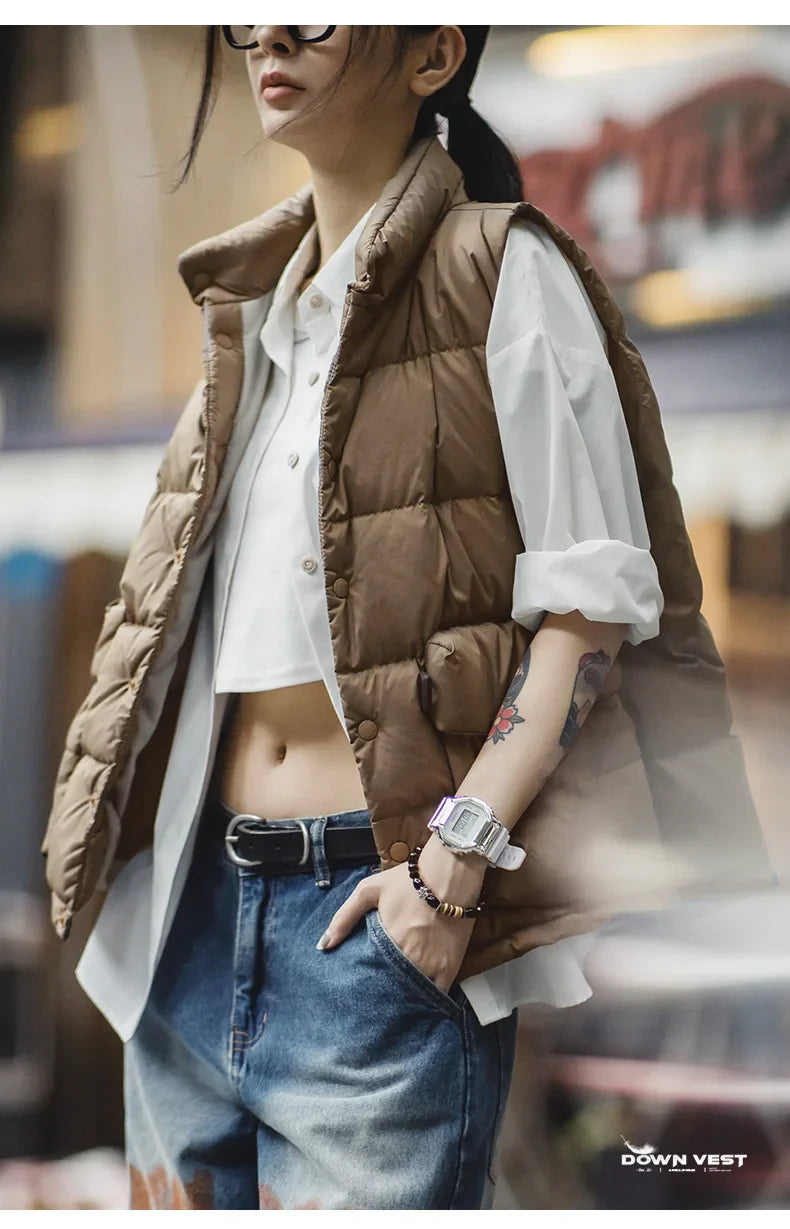 Wendy Down Vest | Lightweight, Boxy Quilted