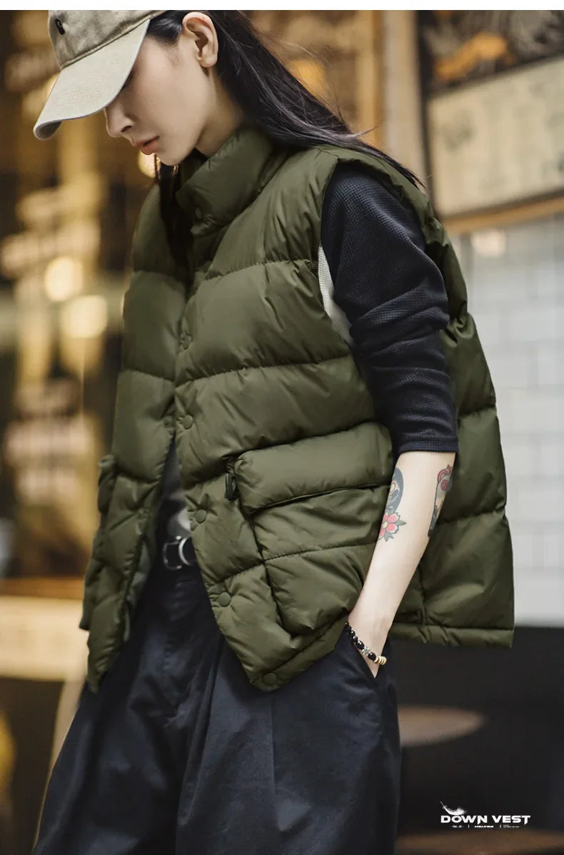 Wendy Down Vest | Lightweight, Boxy Quilted