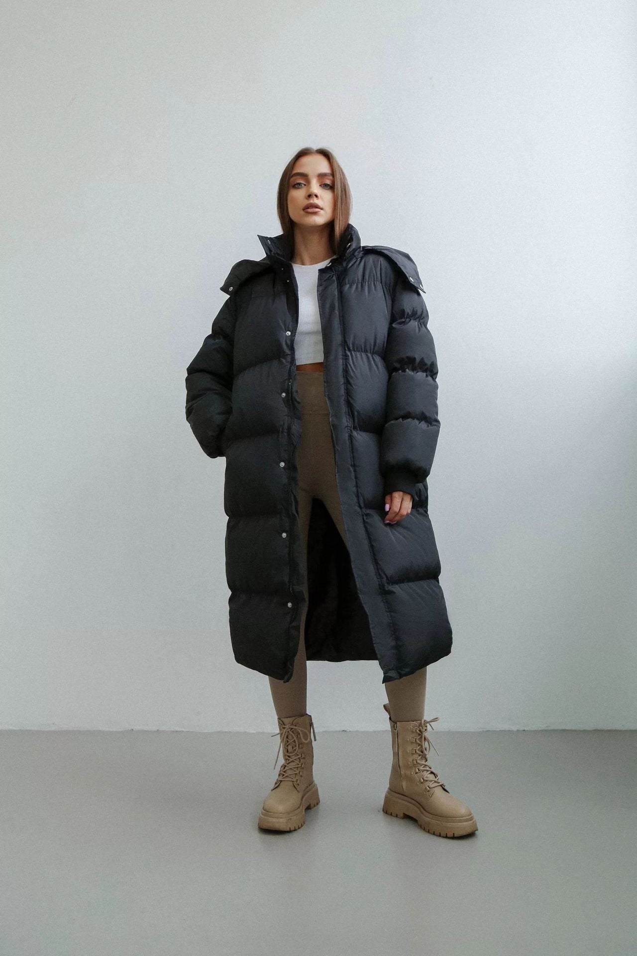 Wendy Puffer Coat | Longline, Cotton-Filled