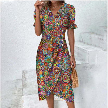 Elegant Long Women's Dress with Buttons in Cotton and Linen – Comfort and Contemporary Style