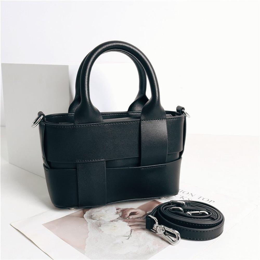 Sac à main en cuir tissé pour femme – Design vintage, intérieur spacieux, bandoulière amovible, 4 couleurs tendance
