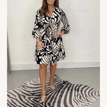 Long Summer Dress for Women Chic with Floral Pattern - Lightweight and Comfortable Fabric for Summer