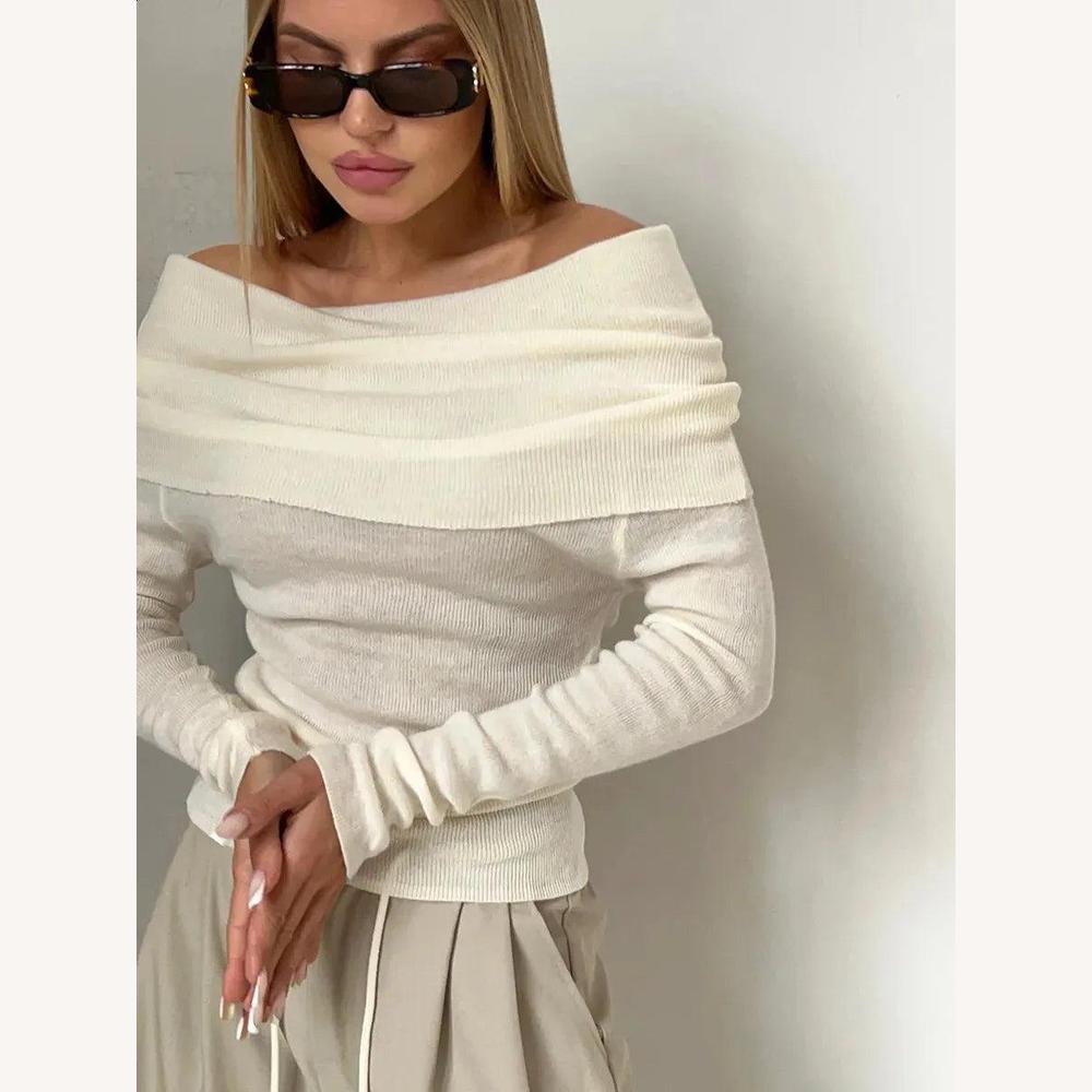 Haut Femme Dos Nu Élégant en Maille Côtière – Top Blanc Femme Chic et Confortable